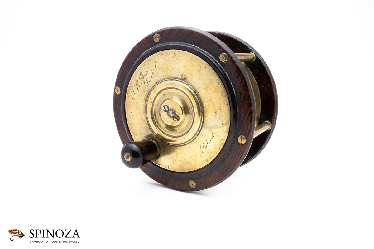 John R. Gow and Sons Walnut and Brass Salmon Winch