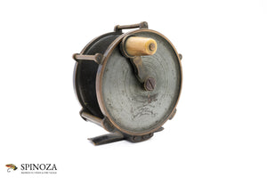 J MacGowan Raised Pillar Brass Salmon Winch