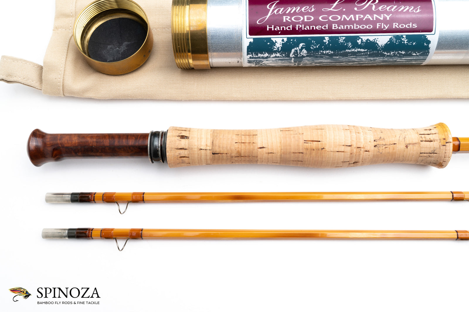 James Reams Fly Rod 8'3" 2/2 #5 - handle grip and reel seat detail