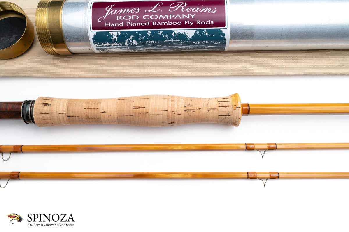 James Reams Fly Rod 8'3" 2/2 #5 - maker signature and rod markings
