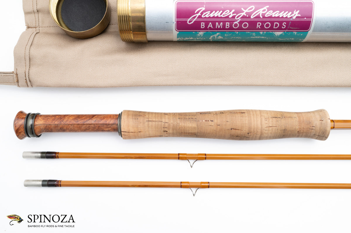 Jim Reams Bamboo Fly Rod 7'8" 2/2 #3 - handle grip and reel seat detail