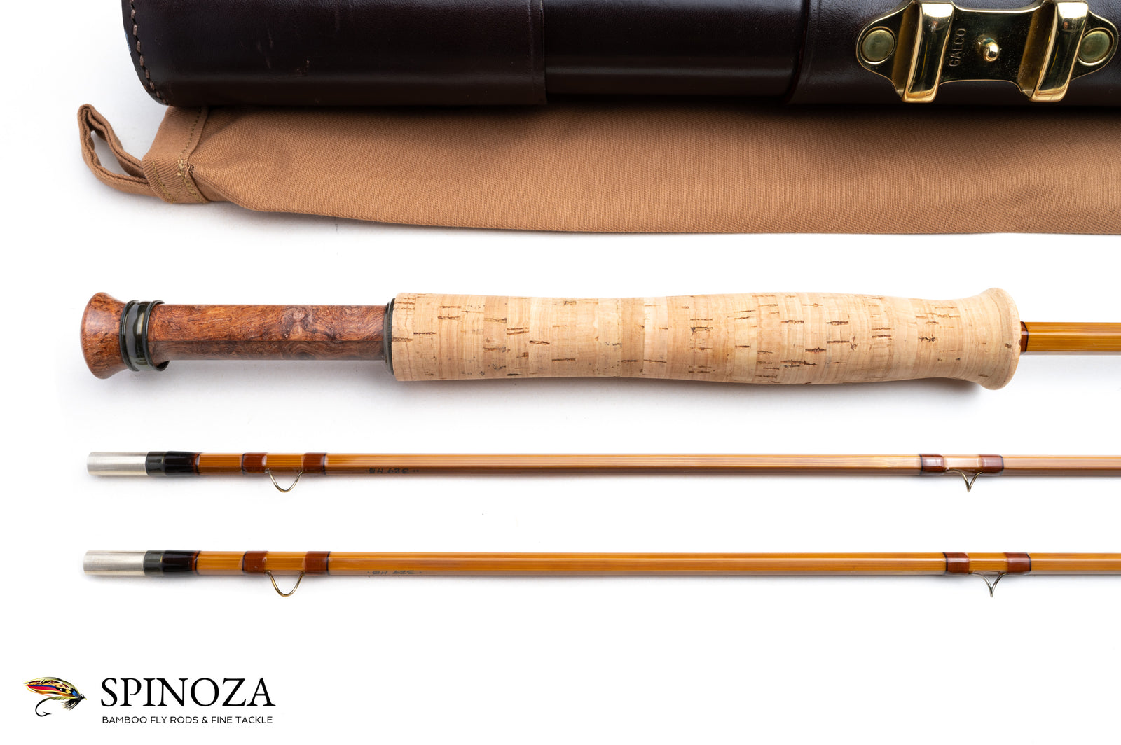 Jim Reams Bamboo Fly Rod 8’6’’ 2/2 #4/5 - handle grip and reel seat detail