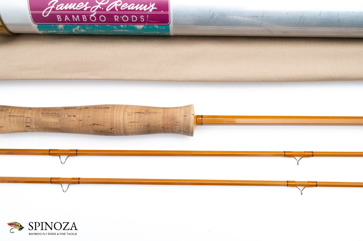 Jim Reams Bamboo Fly Rod 7'8" 2/2 #3 - maker signature and rod markings