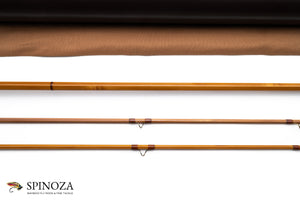 Jim Reams Bamboo Fly Rod 8’6’’ 2/2 #4/5 - rod sections with guides and wraps