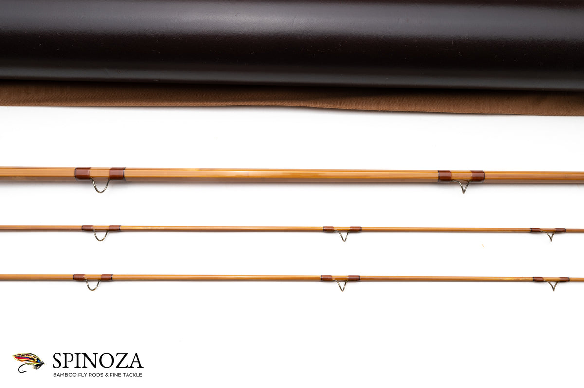 Jim Reams Bamboo Fly Rod 8’6’’ 2/2 #4/5 - rod sections with wraps