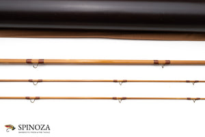 Jim Reams Bamboo Fly Rod 8’6’’ 2/2 #4/5 - rod sections with wraps