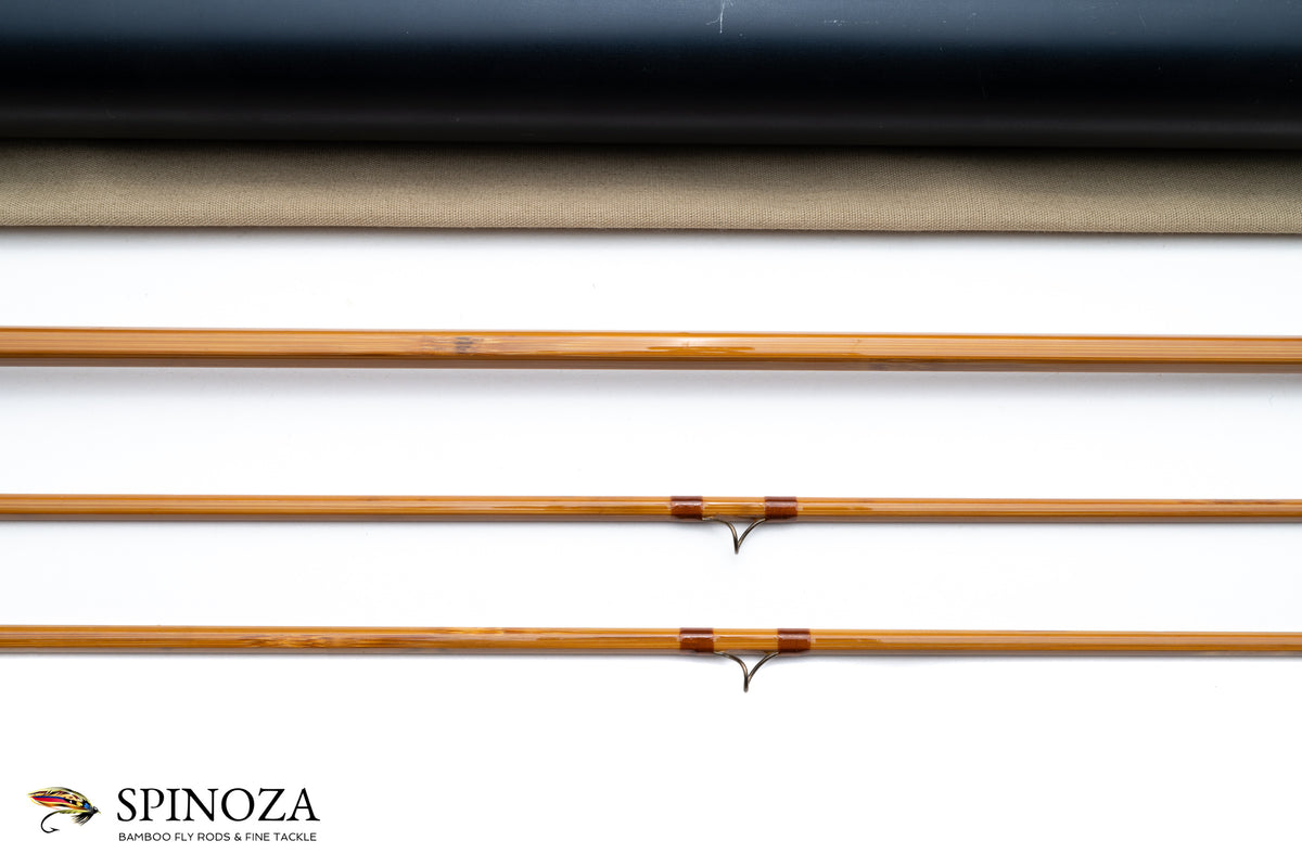 Jim Schaaf "The Cascapedia" Bamboo Fly Rod 8'6" 2/2 #6 - rod sections with guides and wraps