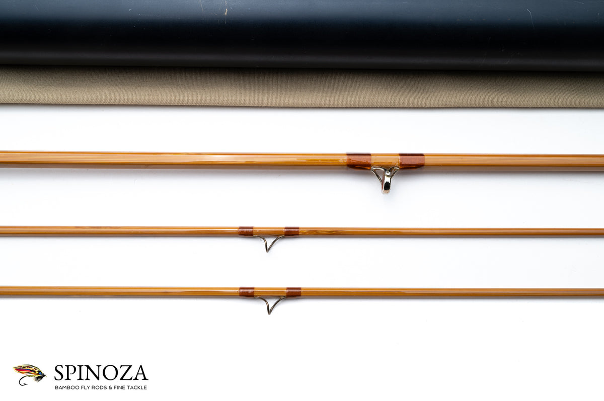 Jim Schaaf "The Cascapedia" Bamboo Fly Rod 8'6" 2/2 #6 - rod sections with guides and wraps