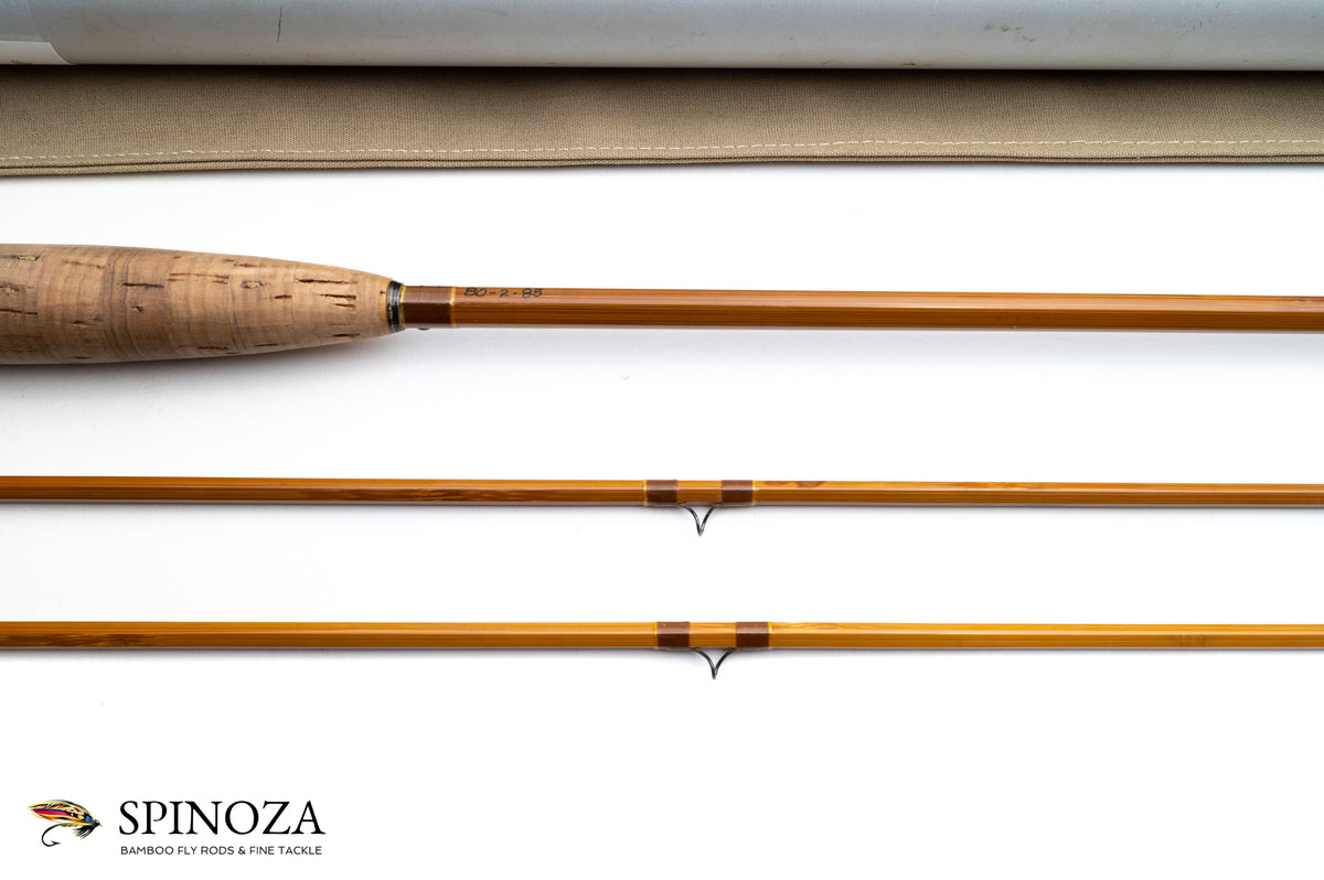 Jim Schaaf The Flame Treated Bamboo Fly Rod 8' 2/2 #6 - maker signature and rod markings