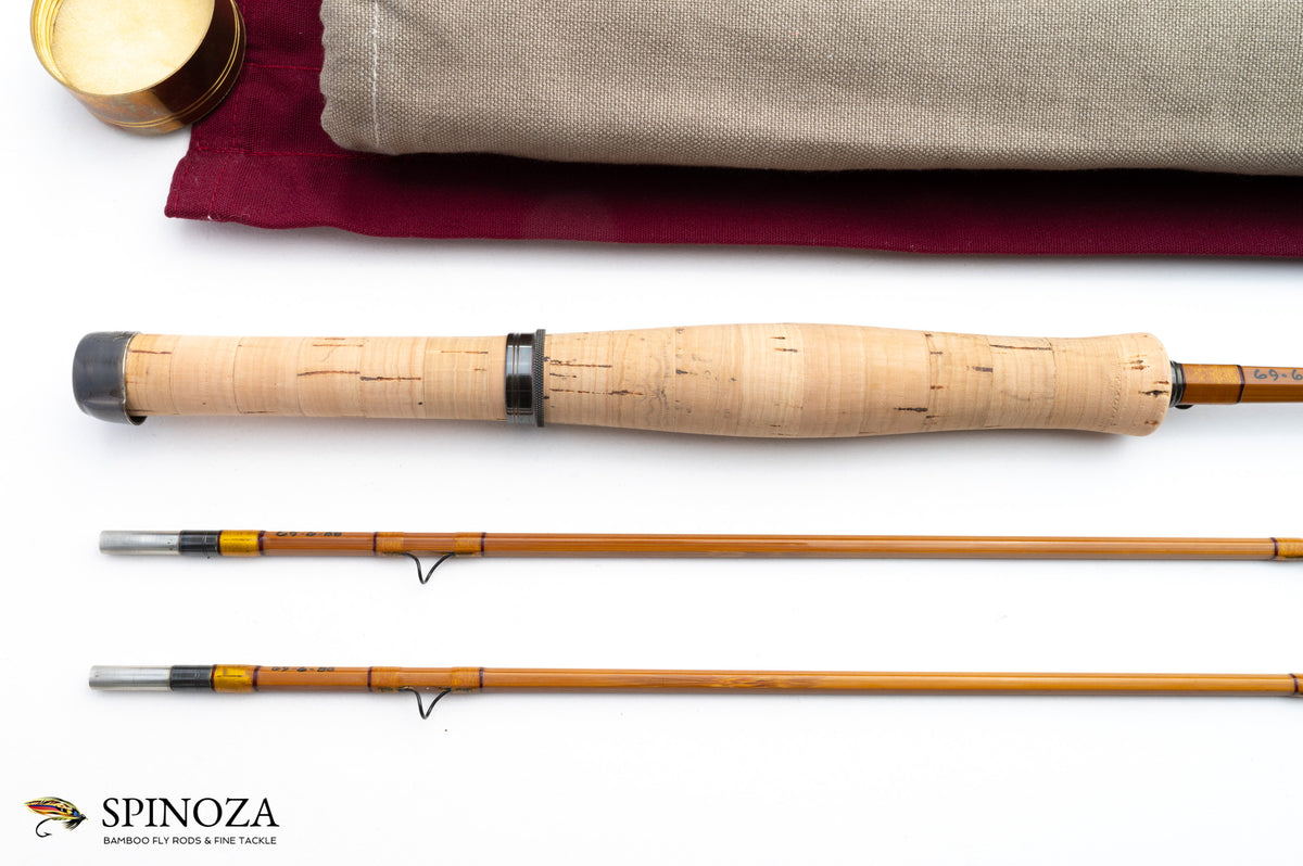 Jim Schaaf Bamboo Fly Rod 6'9" 2/2 #3/4 - handle grip and reel seat detail