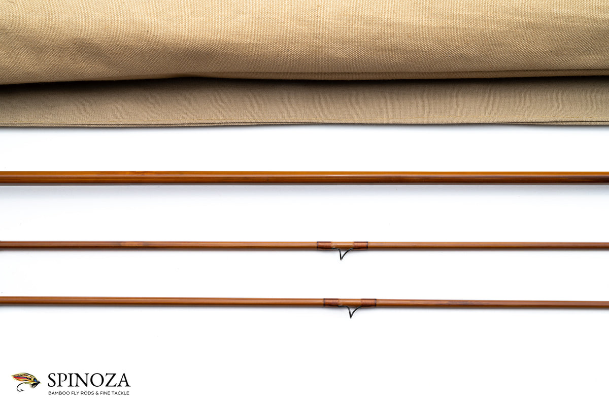 Jim Schaaf Browntone Fly Rod 7'6" 2/2 #4 - rod sections with guides and wraps