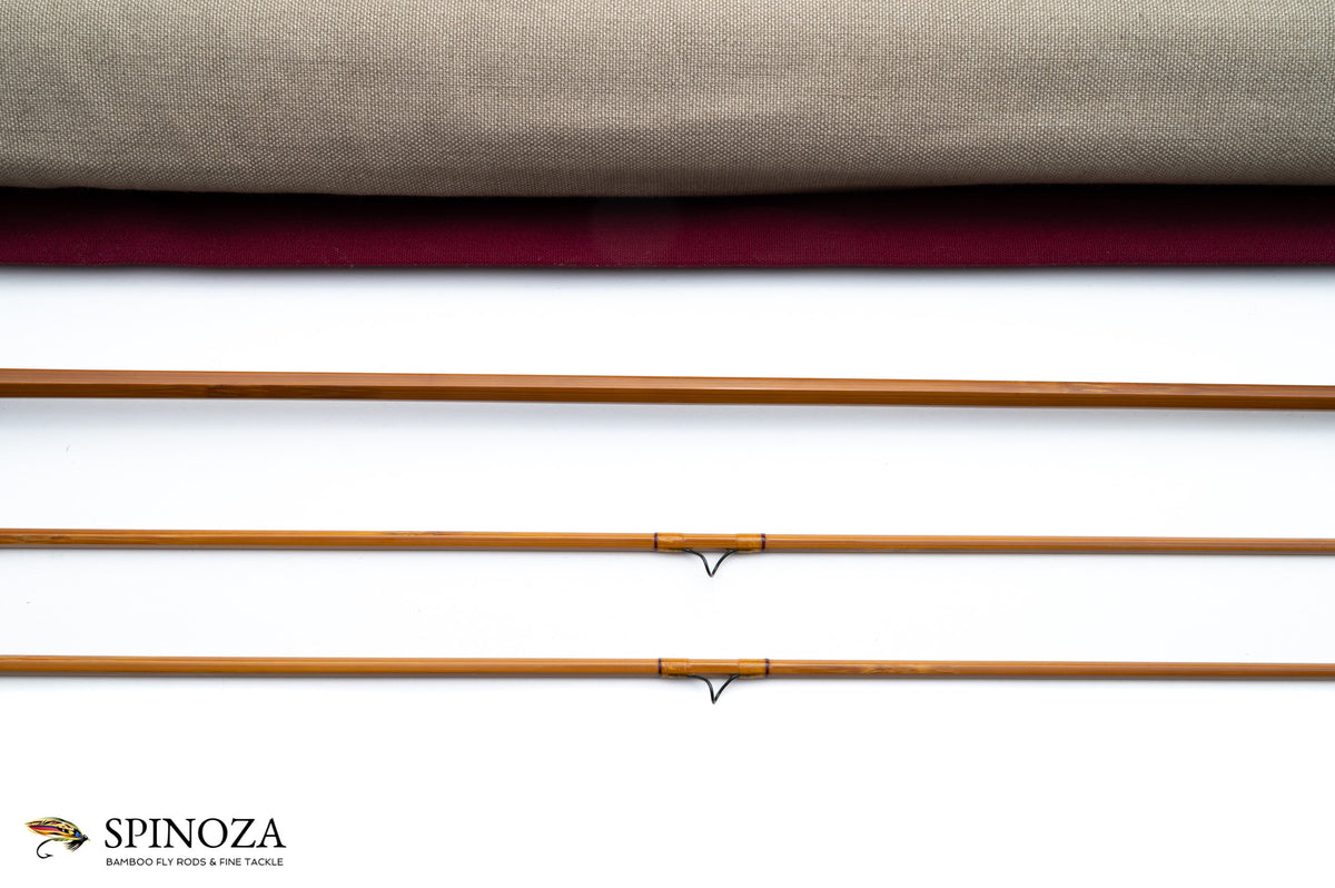 Jim Schaaf Bamboo Fly Rod 6'9" 2/2 #3/4 - rod sections with guides and wraps