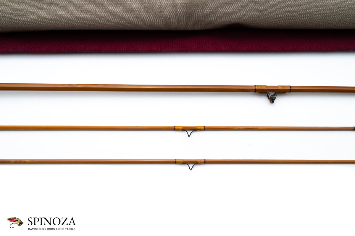 Jim Schaaf Bamboo Fly Rod 6'9" 2/2 #3/4 - rod sections with guides and wraps