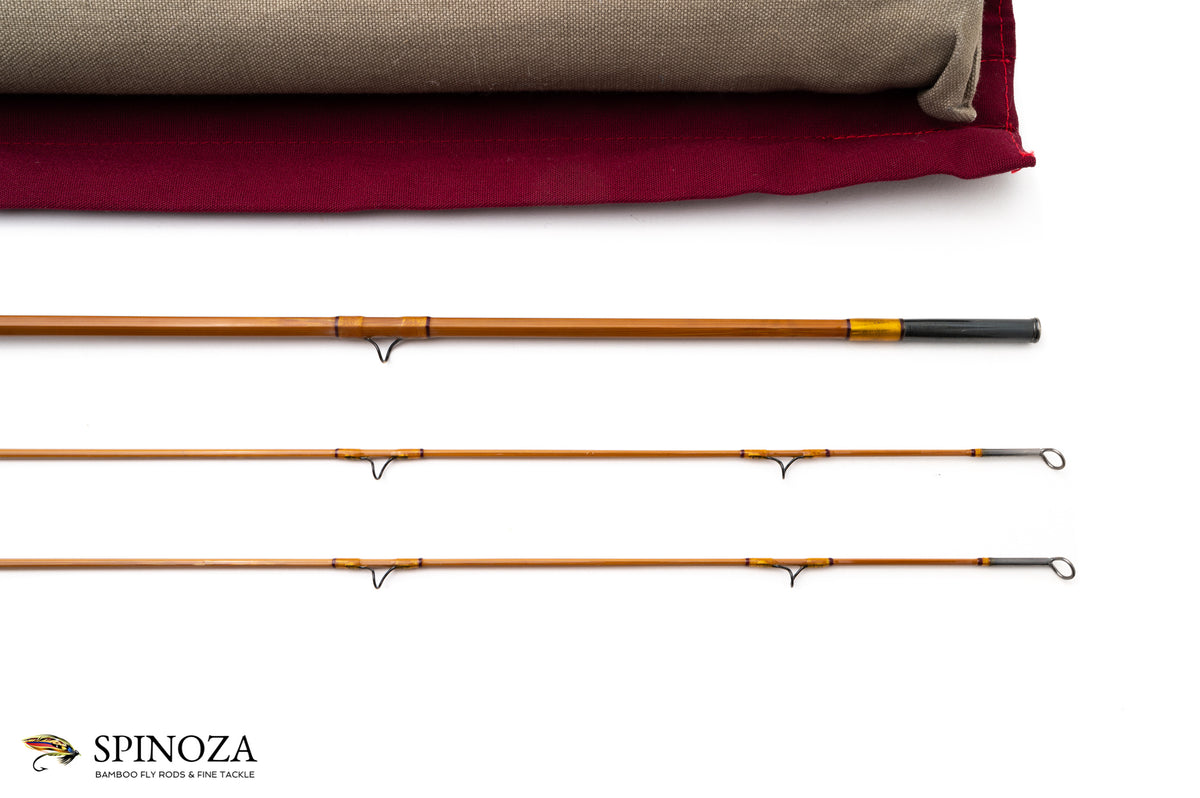 Jim Schaaf Bamboo Fly Rod 6'9" 2/2 #3/4 - rod sections with wraps and hardware