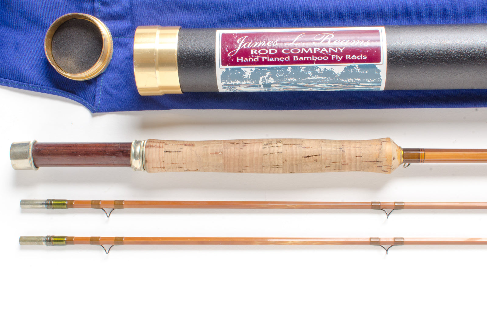 Jim Reams Fly Rod 8' 2/2 #5 - handle grip and reel seat detail