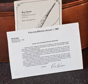 Kusse, Ron - Rod Catalog 1982 