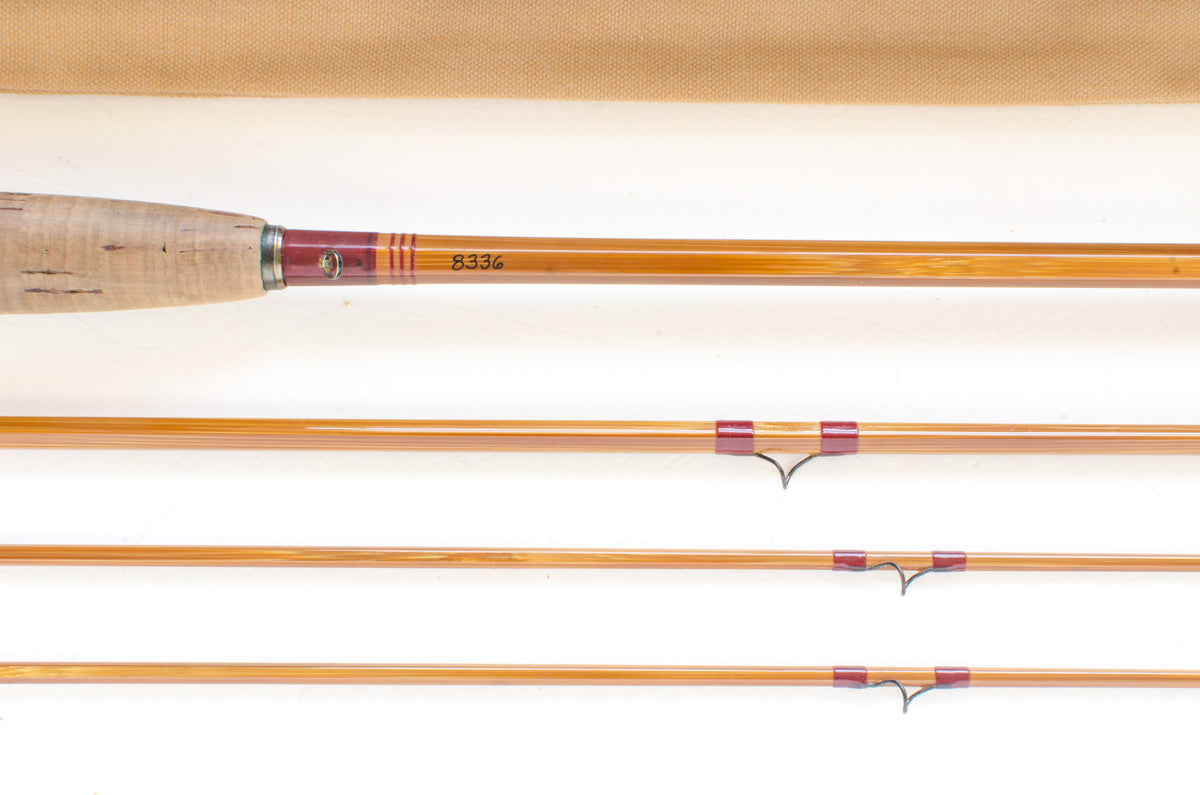 Leonard 49-4 Fly Rod 7'6" 3/2 #4 - rod sections with wrapping detail