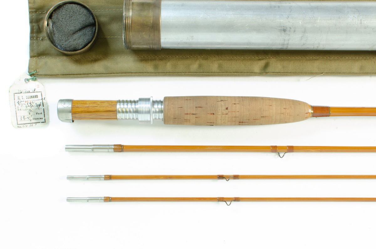 Leonard 50-5 Tournament Fly Rod 8' 3/2 #5 - grip and reel seat close-up