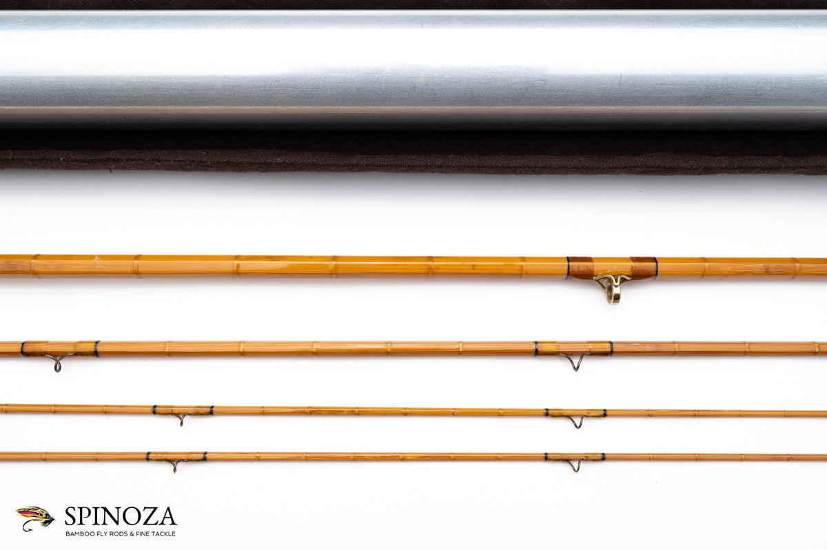 HL Leonard Bamboo Fly Rod 8' 3/2 #5 - rod sections with wrapping detail