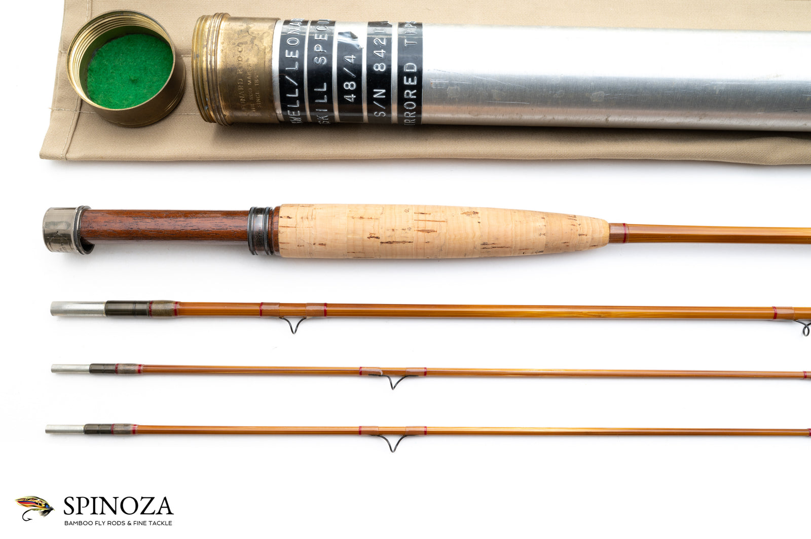 Leonard Catskill 48-4 Fly Rod 7' 3/2 #4 - grip and reel seat close-up