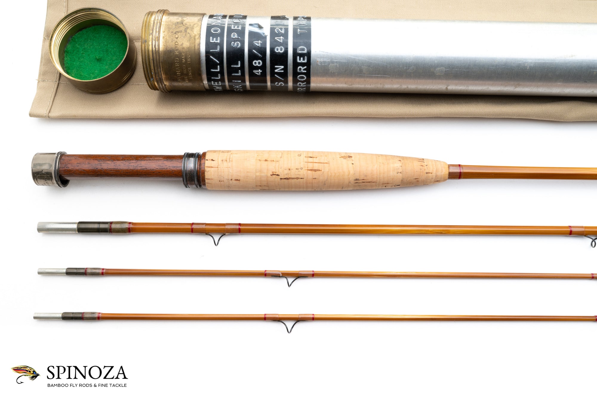 Leonard Catskill 48-4 Fly Rod 7' 3/2 #4 - grip and reel seat close-up