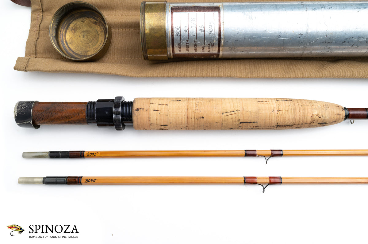 Leonard Duracane Fly Rod 8' 2/2 #6 - grip and reel seat close-up