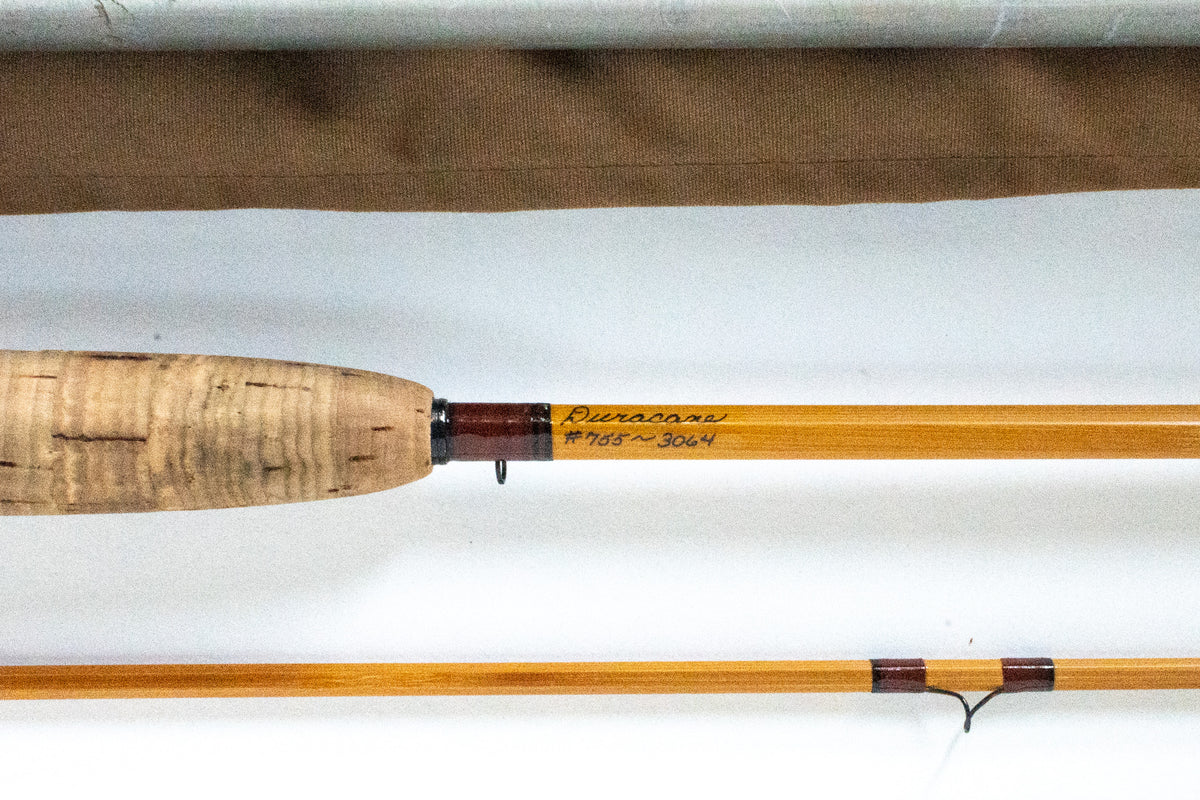 Leonard Model 755 Duracane Fly Rod 7'6" 2/2 #5 - rod sections with wrapping detail