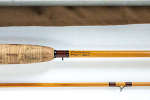 Leonard Model 755 Duracane Fly Rod 7'6" 2/2 #5 - rod sections with wrapping detail