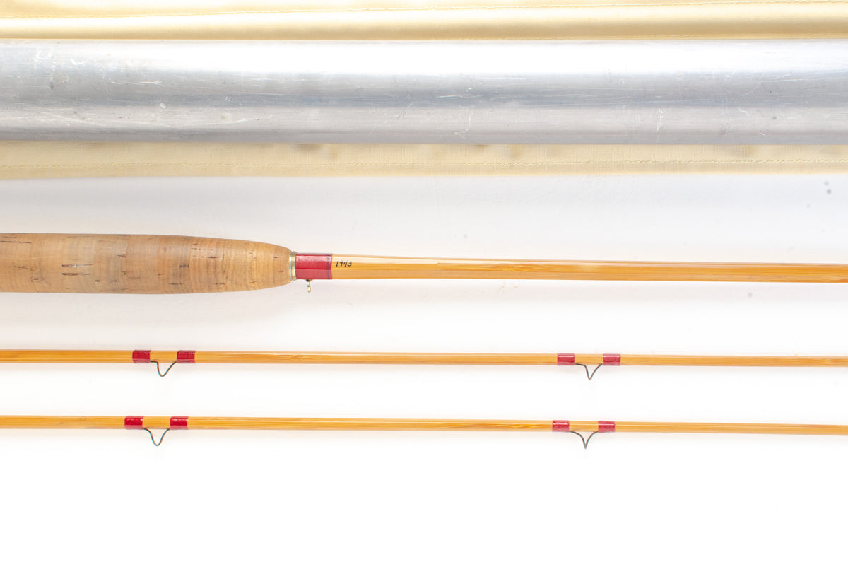 Leonard 40H fly rod 8' 2/2 #7 - maker's marking and inscription