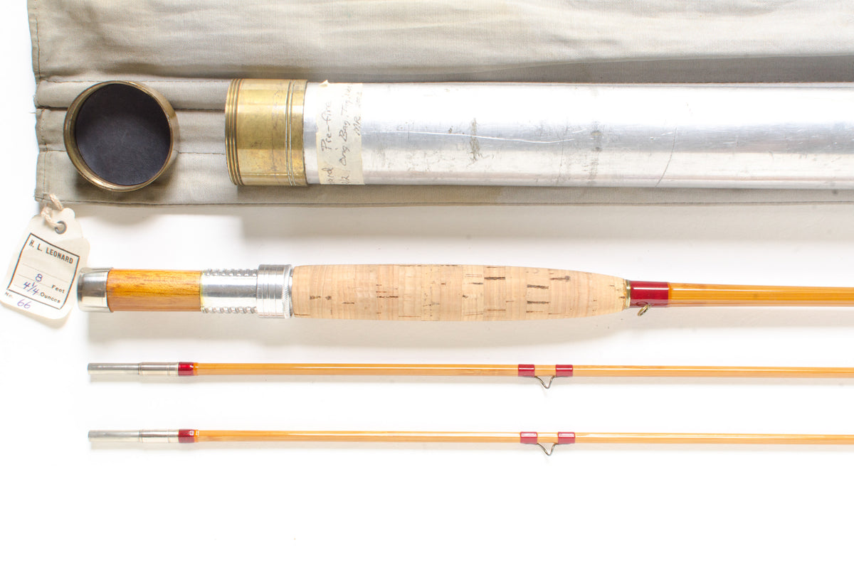 Leonard Model 66 Fly Rod 8' 2/2 #6 - grip and reel seat close-up