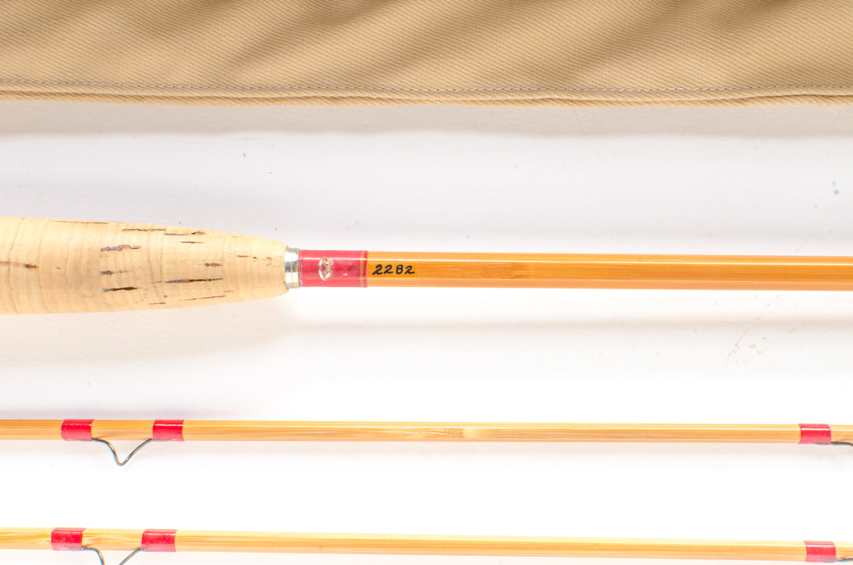 Leonard Fly Rod 7' 2/2 #4 - rod sections with wrapping detail