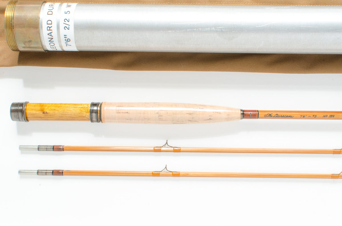 Leonard Duracane Fly Rod 7’6″ 2/2 #5 - grip and reel seat close-up