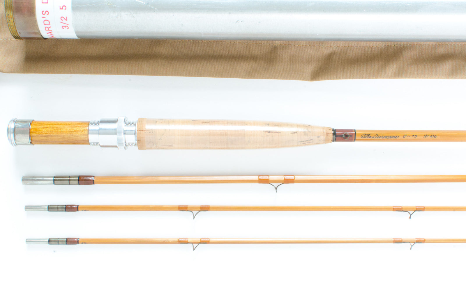Leonard Duracane Fly Rod 8′ 3/2 #5 - grip and reel seat close-up