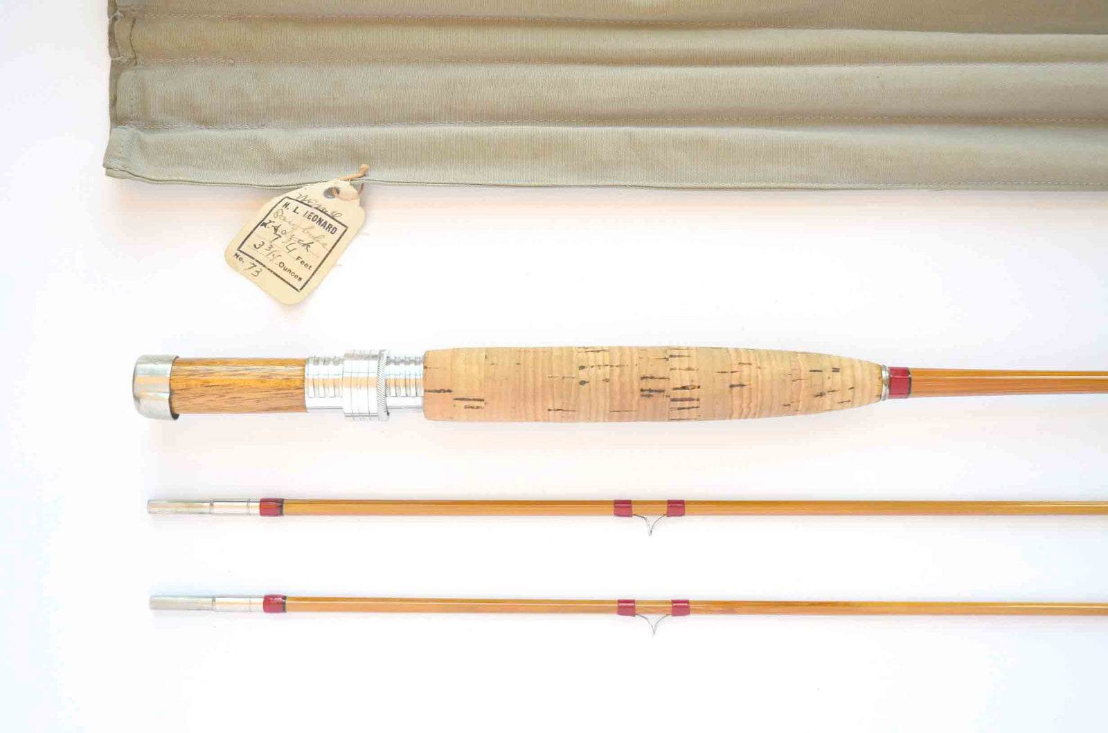 Leonard Parabolic Fly Rod 7'11" 2/2 3.75 oz - grip and reel seat close-up