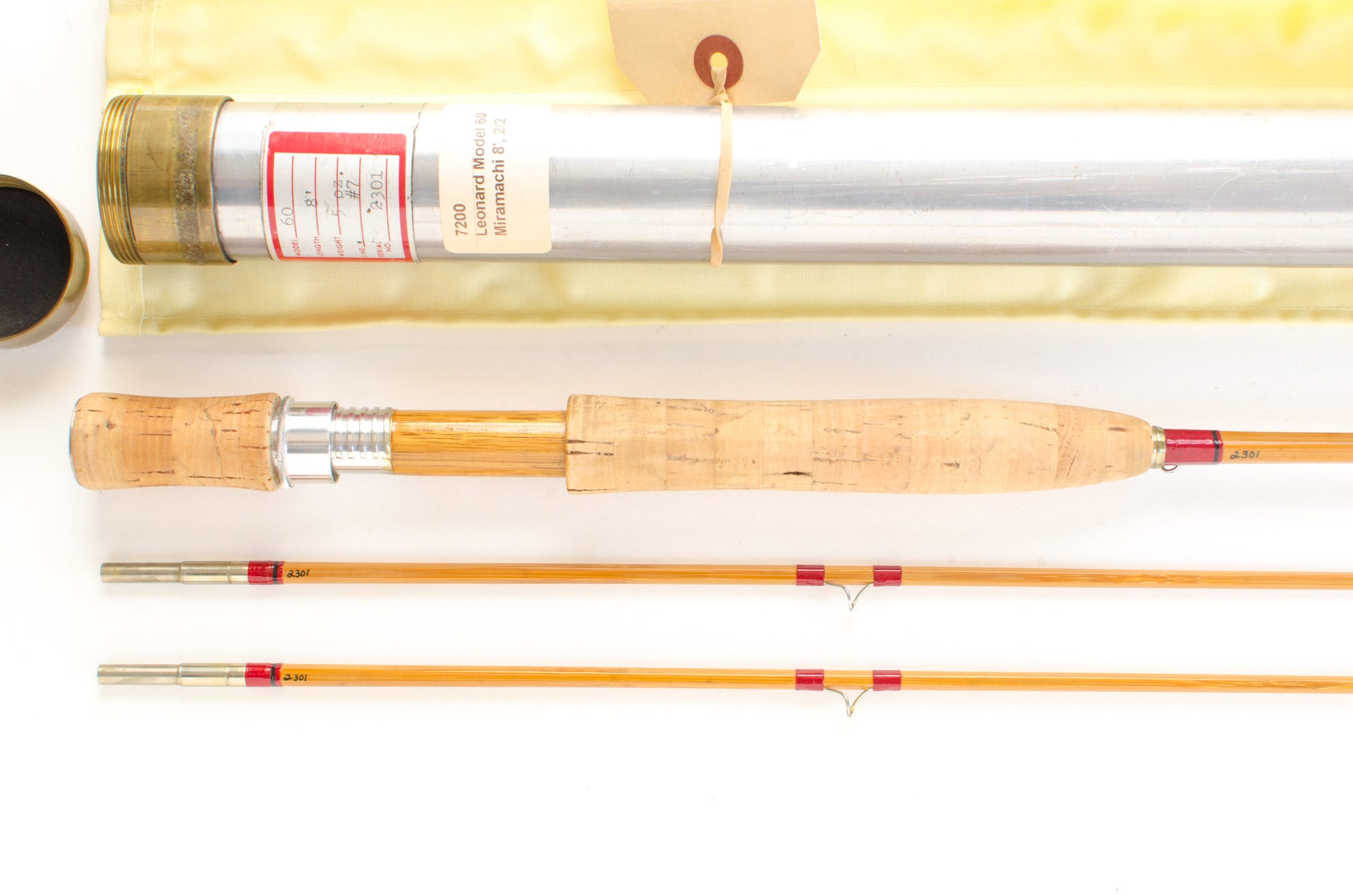 Leonard 60 "Miramichi" Fly Rod 8' 2/2 #7 - grip and reel seat close-up