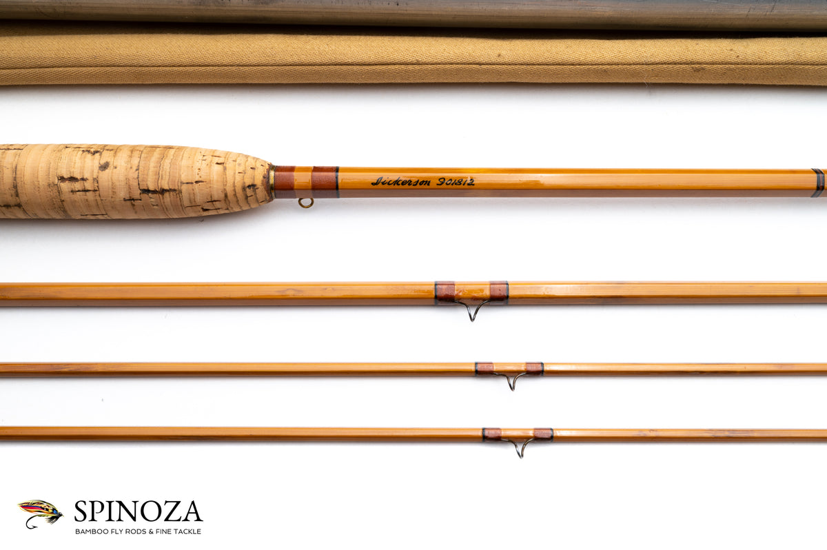 Dickerson Model 901812 Bamboo Fly Rod 9' 3/2 #6/7 - maker signature and rod markings