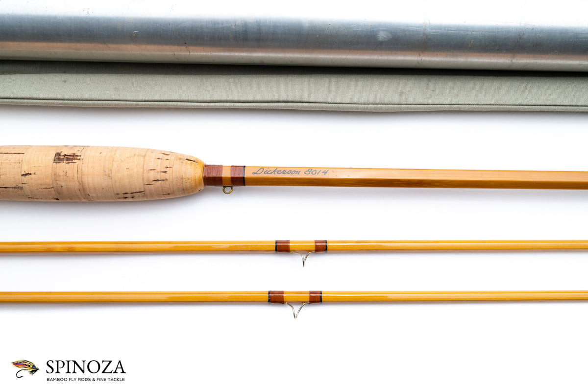 Lyle Dickerson Model 8014 Fly Rod 8' 2/2 #5/6 - rod sections with guides and wraps