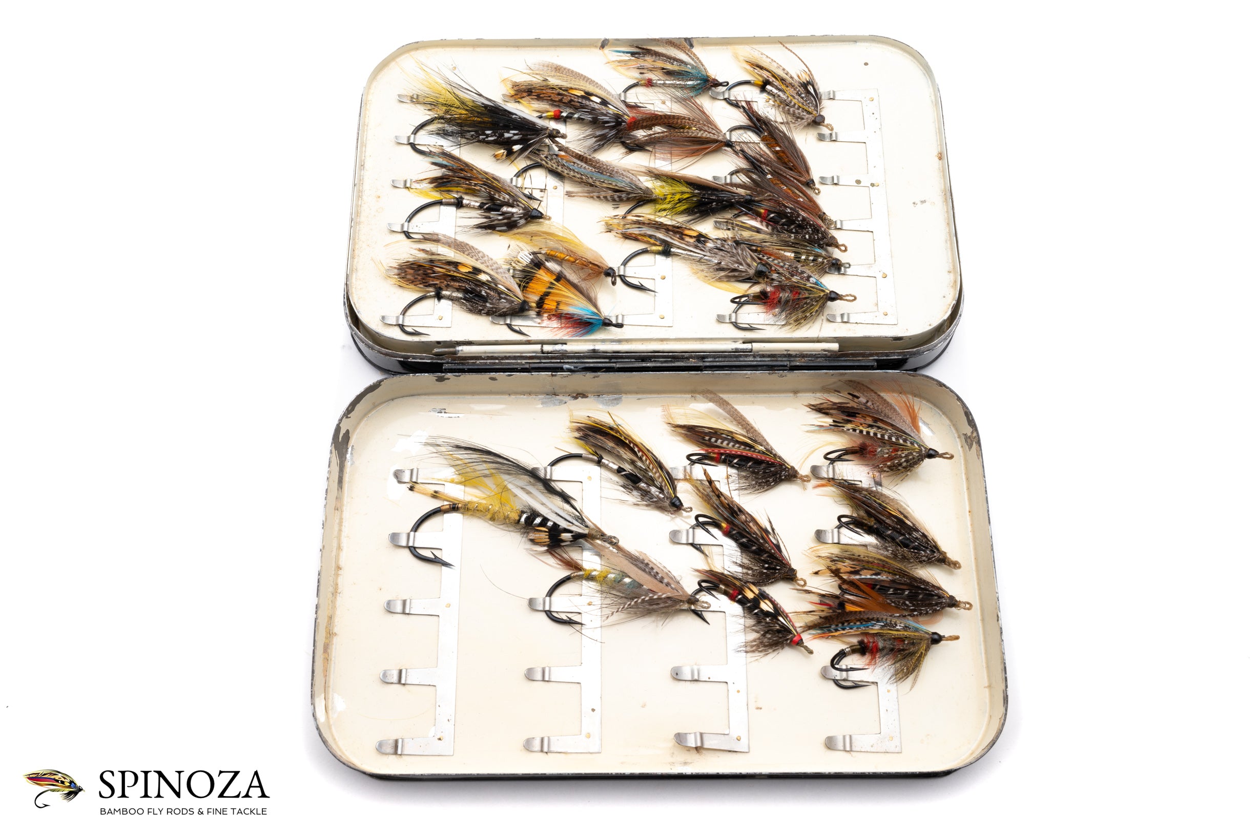 bamboo fly fishing box Malloch Fly Box with Salmon Flies