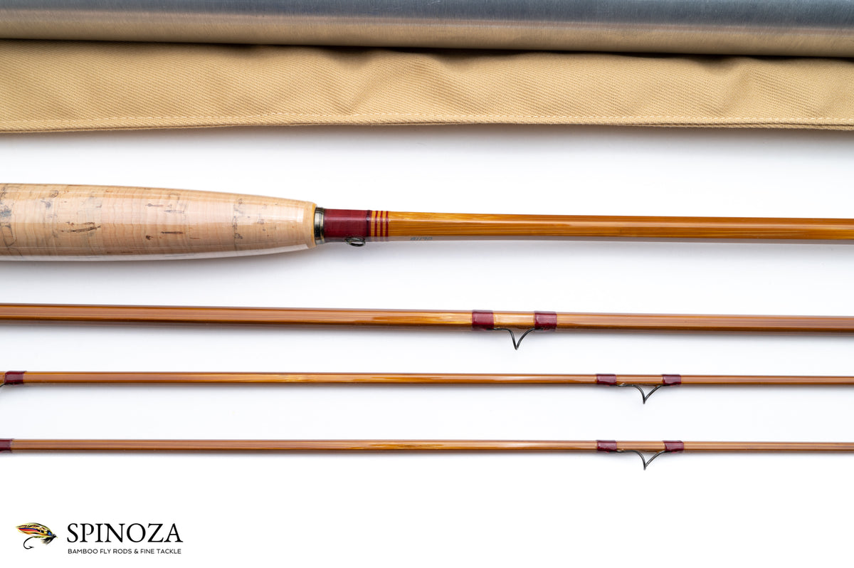 Leonard 49-6 Bamboo Fly Rod 7'6" 3/2 #6 - rod sections with wrapping detail