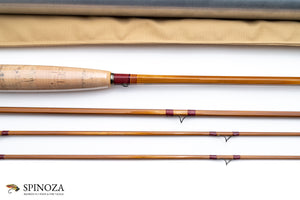 Leonard 49-6 Bamboo Fly Rod 7'6" 3/2 #6 - rod sections with wrapping detail