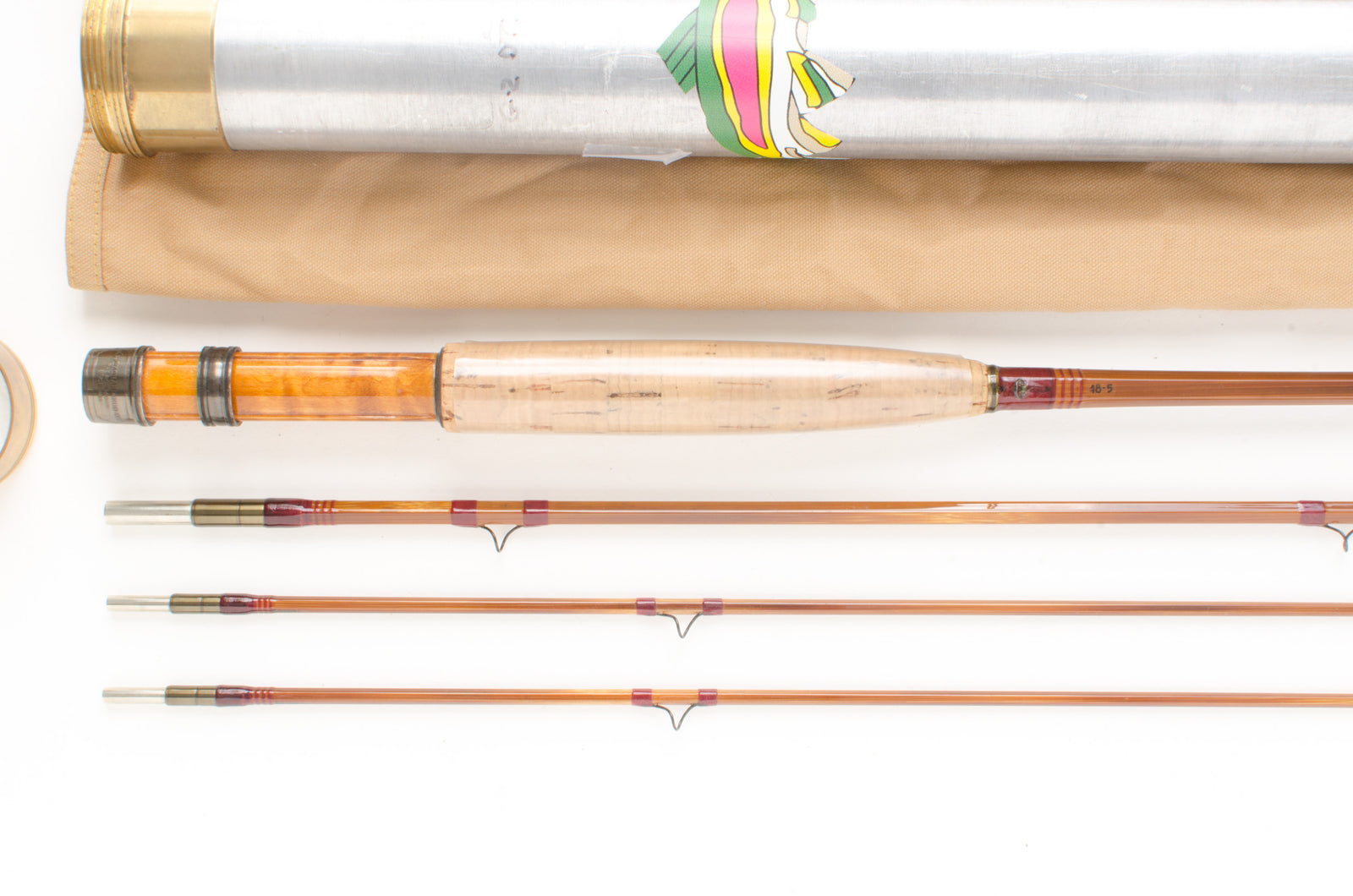 Maxwell Leonard 48-5 Fly Rod 7' 3/2 #5 - grip and reel seat close-up