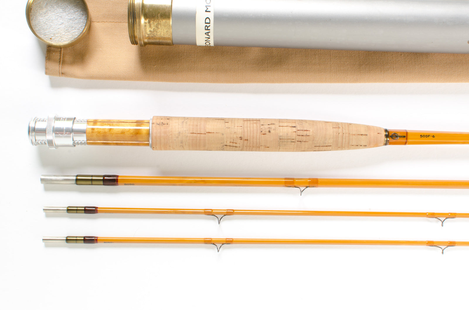 Maxwell Leonard 50DF-6 Fly Rod 8' 3/2 #6 - grip and reel seat close-up