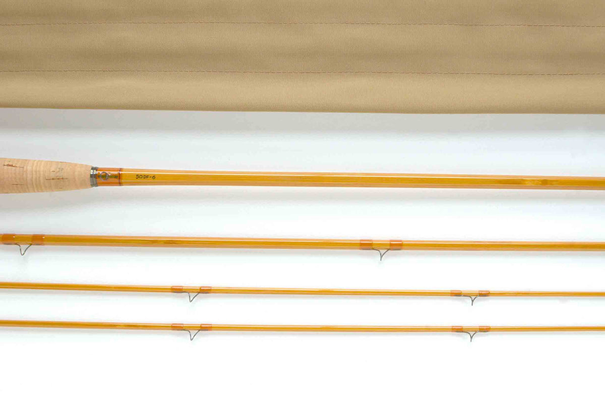 Maxwell Leonard 50DF Fly Rod 8' 3/2 #6 - rod sections with wrapping detail