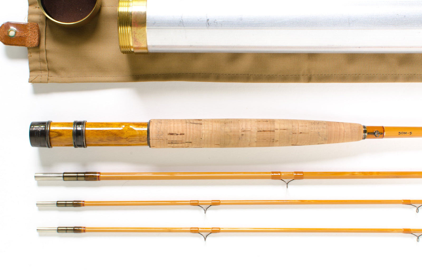 Maxwell Leonard 50M-5 Fly Rod 8' 3/2 #5 - grip and reel seat close-up