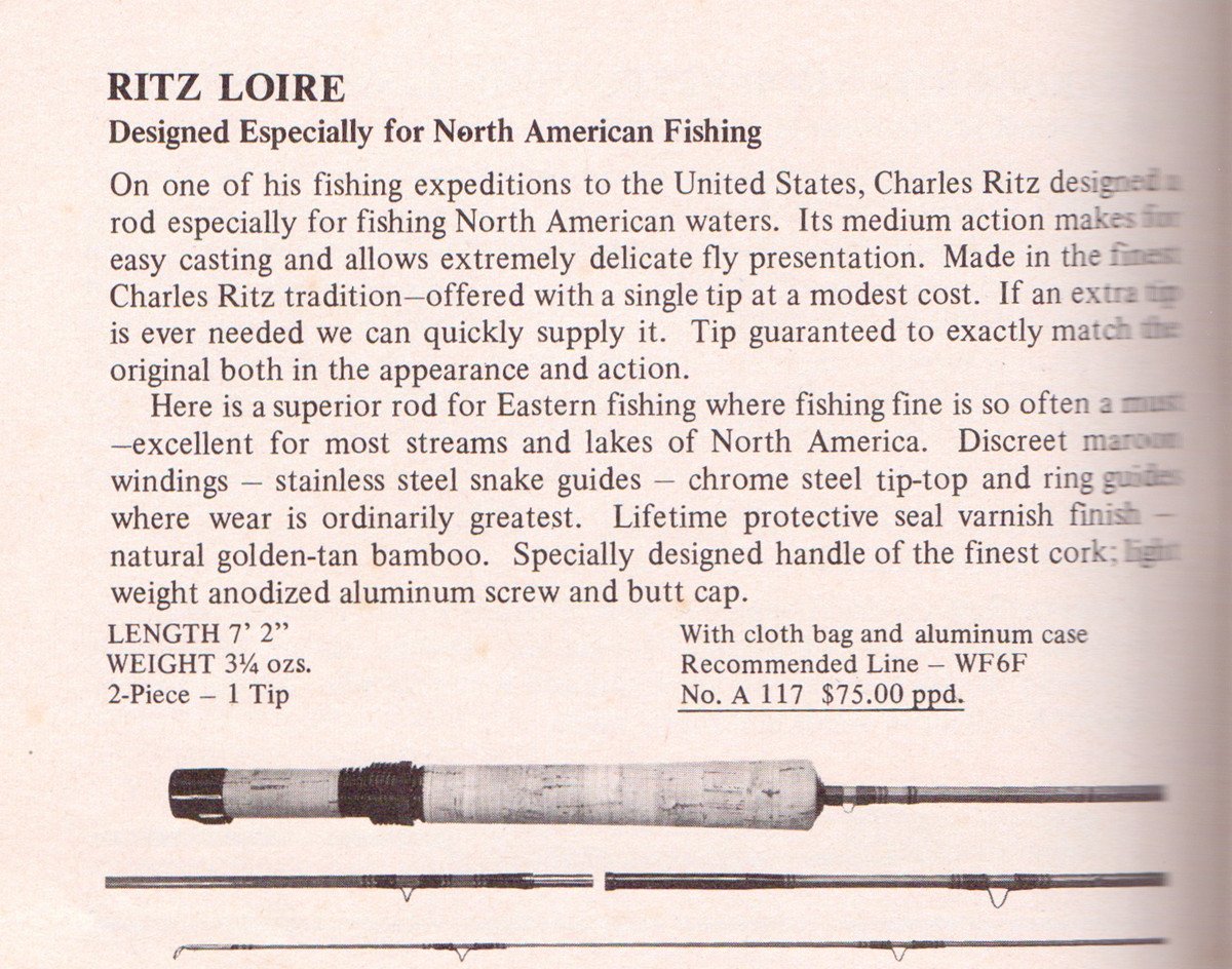 Pezon et Michel Ritz Loire Bamboo Rod 7'2 5wt