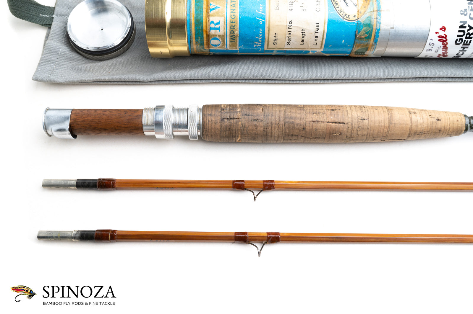 Orvis Battenkill Bamboo Fly Rod 8'6" 2/2 #9 - grip and reel seat close-up