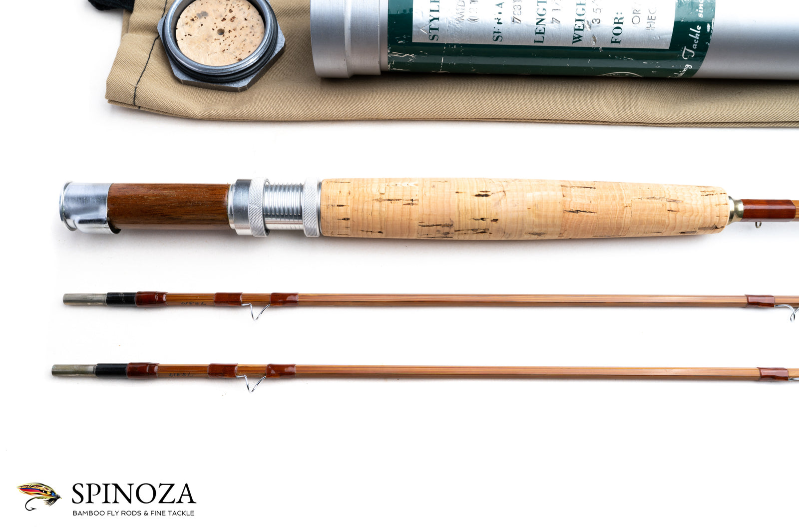 Orvis Midge Bamboo Fly Rod 7'6" 2/2 #5 - grip and reel seat close-up