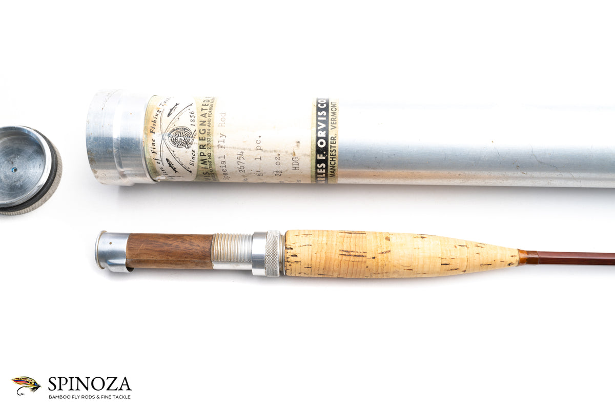 CF Orvis "Special" Bamboo Fly Rod 6' 1/1 #6 - grip and reel seat detail