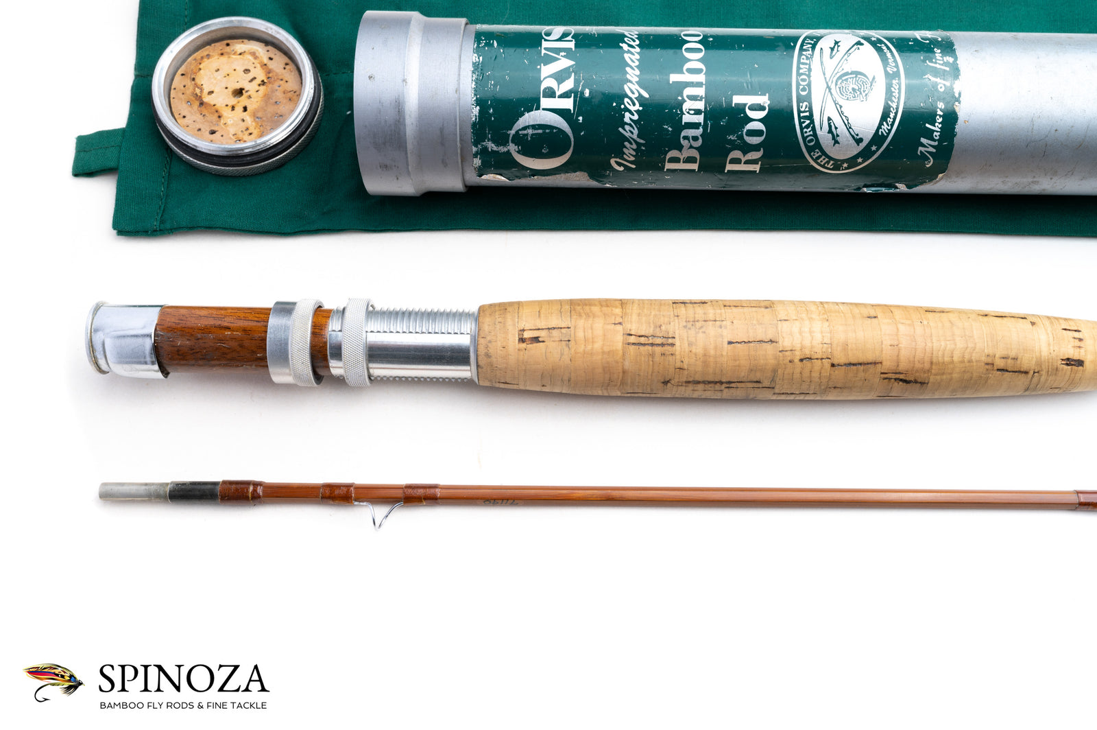 Orvis Wes Jordan Bamboo Fly Rod 7'6" 2/1 #6 - grip and reel seat close-up