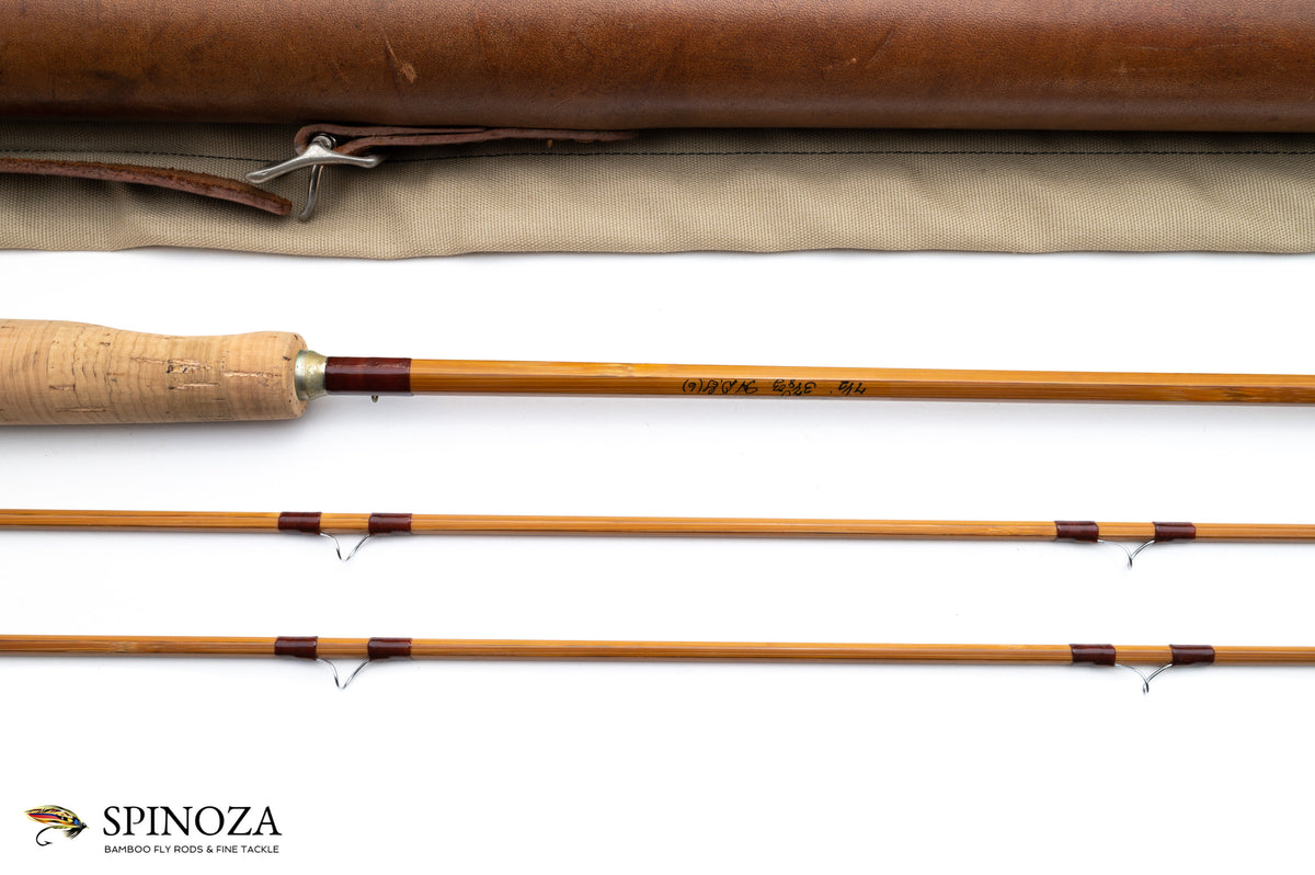 Orvis "Wes Jordan" Model Bamboo Fly Rod 7'6" 2/2 #6 - maker's signature and wrapping